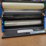 25" Cool Lam Refills come with 2 rolls-one for the top and one for the bottom.  They are each color coded and labeled so you quickly and easily know how to install them. Pictured here is the MATTE Laminate refill.
