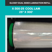 GLOSSY Dual-Sided Lamination Refill for your Cool Lam. Glossy Lamination on both top and bottom rolls to give your poster a bright, vibrant color and shiny finish!